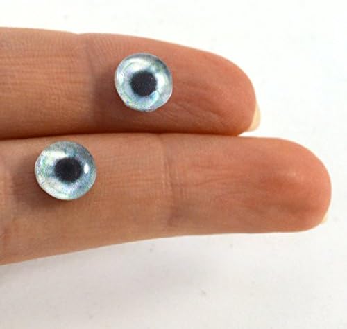Olhos de vidro de 8 mm com botão liga / desliga do computador, criação de fabrica
