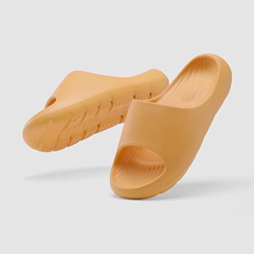 Slippers femininos de cor sólida casual espesso de fundo macio de solo de banho anti -banheira sapatos de banho de