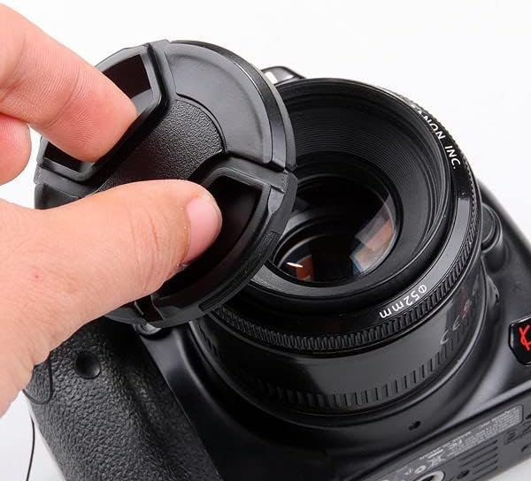 Pinch central de 86 mm Snap na tampa da tampa da lente dianteira com micro fibra para can.nik. Filho. Fuji Sigma Tamron