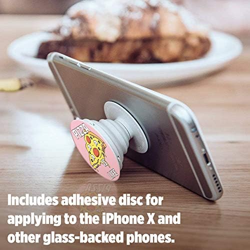 Popsockets: Grip & Stand dobrável para telefones e tablets - Pizza é vida
