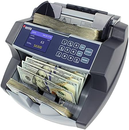 Cassida Quattro Fast Automatic Moeda Detector de falsificação e 6600 UV/mg - USA Grade Business Grade Money Contou