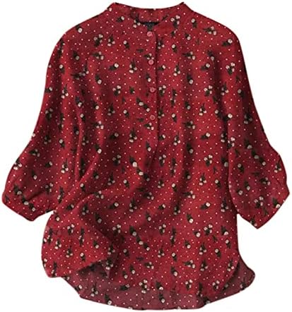Tampas de tamanho grande para mulheres, algodão Tops de verão PLUS TAMANHO CASUAL PRIMEIRA LONGA LONGA LONGA Blusa da camisa em V