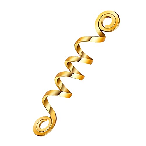 Curls em espiral tranças acessórios de cabelo longos acessórios de mola de ouro longos Acessórios femininos masculinos