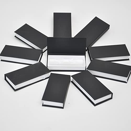 Embalagem falsa de cílios preto caixa branca chicote retângulo boxe faux de 25 mm de cílios de armazenamento magnético