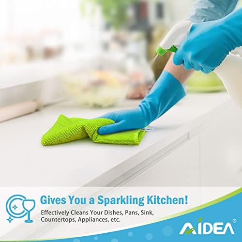 Panos de limpeza de microfibras AIDEA-12pk, mais macios altamente absorventes, sem fiapos grátis para casa, cozinha, carro, presentes