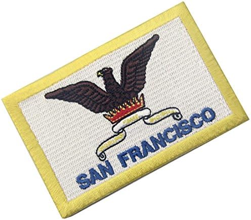São Francisco Flag Patch Apliques Apliques California CA Ferro em Sew On Embles