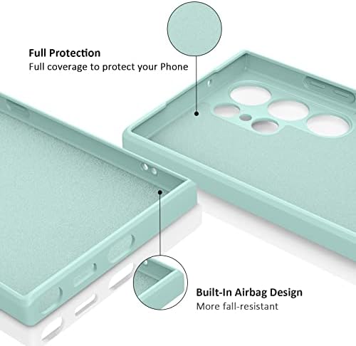 Vanjua [2 pacote] Para Samsung Galaxy S23 Caso Ultra, Cover protetor de silicone líquido elegante líquido para a capa