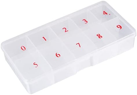 FOMIYES 3PCS Caixa da caixa de armazenamento de unhas padrão digital da caixa de brechas da caixa de armazenamento de artes