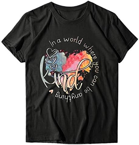 letra casual de t-shirt de camiseta feminina uikmnh