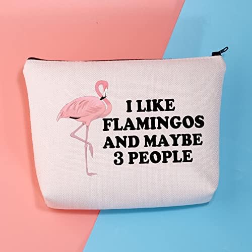 Bolsa de maquiagem de flamingo BDPWSS Presente de flamingo engraçado para mulheres, amante de flamingo, presente eu gosto de flamingos