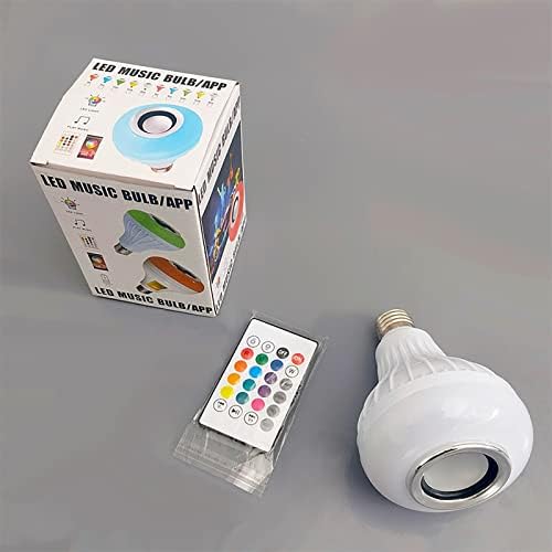 12W Bluetooth LED Music Bulb RGB Alteração de lâmpada de cor com alto -falante Bluetooth remoto
