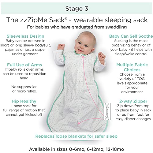Saco de dormir de algodão bebê incrível, cobertor vestível com zíper de duas vias, zebras rosa minúsculas, grande