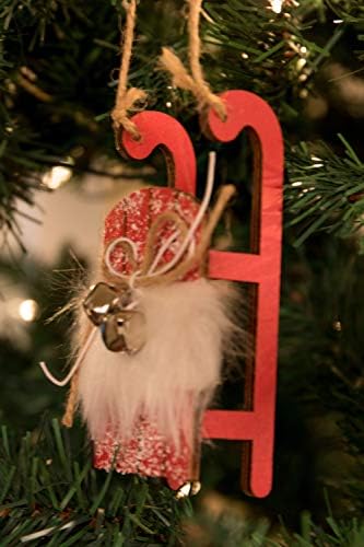 Criações inteligentes 1 Pacote Ornamento de trenó de Natal, decoração de férias à prova de quebra para árvores de Natal