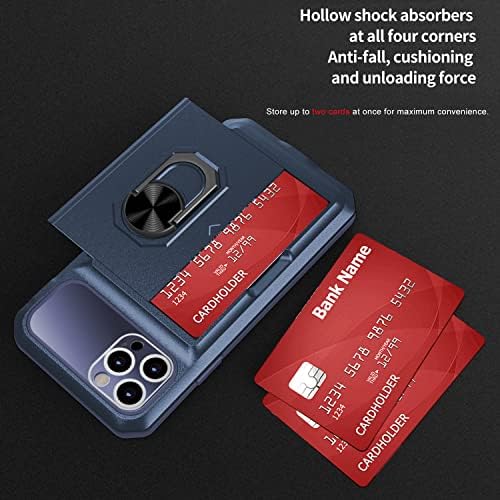 NAIADIY iPhone 14 Pro Max Case, Proteção de Proteção Militar Caixa Telefone da Carteira para Diretor Pesado Com Slot de Cartão