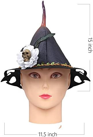 Chapéu de bruxa perverso para mulheres fantasia de halloween festa de copo de máscaras de máscaras decoração de suprimentos