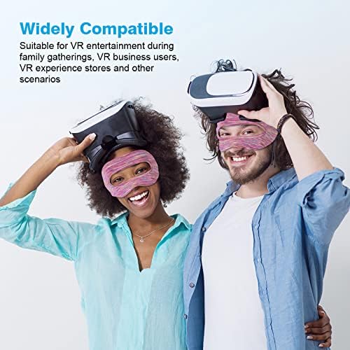 2 PCS VR Tampa da máscara ocular para Oculus Quest 2 Eye Protect Cober, tampa de VR da banda de suor com 2 tiras de nariz,
