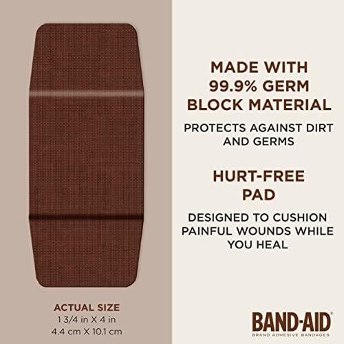 Band-Aid Brand OurTone Adhesive Bandrages, Proteção flexível e cuidados de pequenos cortes e arranhões, bloco de quilt-aid
