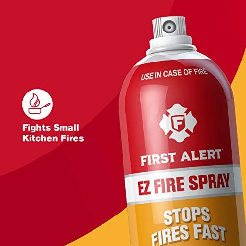 Extintor de incêndio do primeiro alerta | EZ Incêndio Spray Fire Extingishing Aerossol Spray, pacote de 2, AF400-2 e Extintor