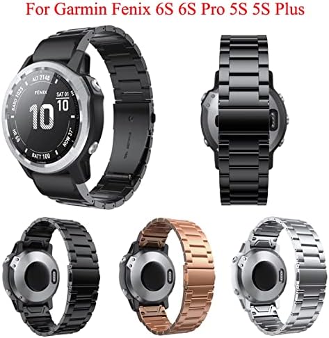 Cinta de banda de vigilância ahgdda para Garmin Fenix ​​7s 6s Pro Watch Release Quickless Aço inoxidável Band 20mm Strap