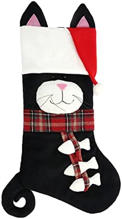 Akloker fofo cachorro de gato de natal suprimentos de festa de natal decoração de lareira decorações de árvores sacos de presente