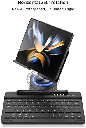 Coque Samsung Galaxy Z Fold 4 Kit de teclado de escritório móvel, telefone do telefone AR Rotary Shaf