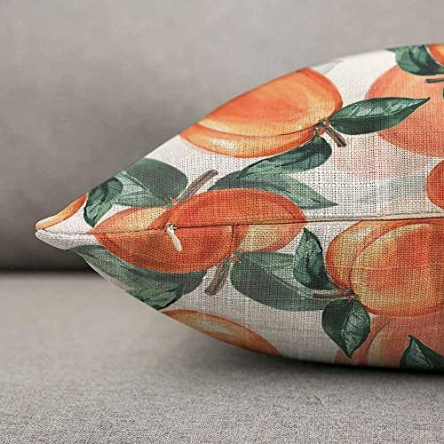 Tks mitlan desenhado a mão travesseiro de pêssego de 12x20 polegadas aquarela frutas tropicais travesseiros decorativos