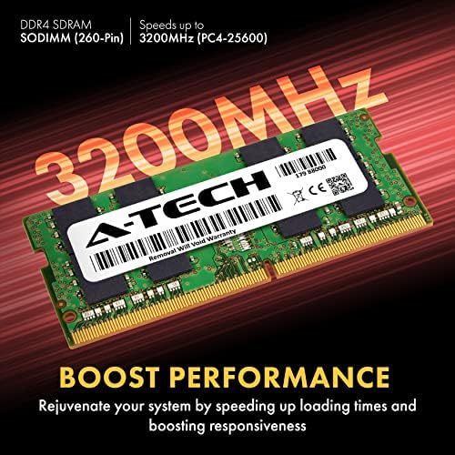 A-Tech 32GB RAM para Lenovo IdeaPad 3/3i Laptop | DDR4 3200MHz PC4-25600 SODIMM 2RX8 1,2V 260 PIN Não ECC SO-DIMM Atualização