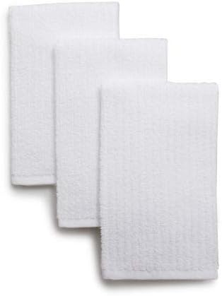 Toalhas EOM Toalhas de bar - Toalhas de cozinha de limpeza de barra - toalhas de cozinha branca de algodão de algodão de anel premium,