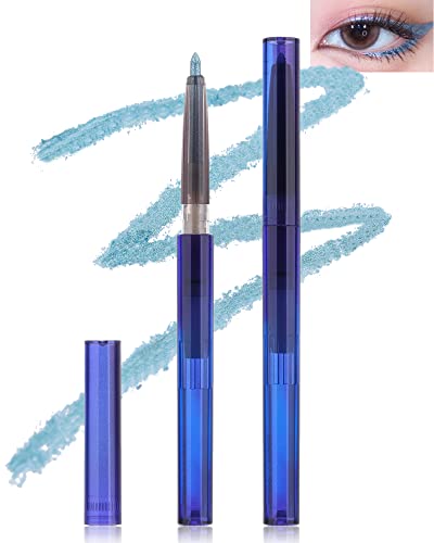Lápis de delineador de gel à prova d'água do brilho azul lápis - 1PCS Lápis de linear de olho de olho de creme à prova de desbotamento,