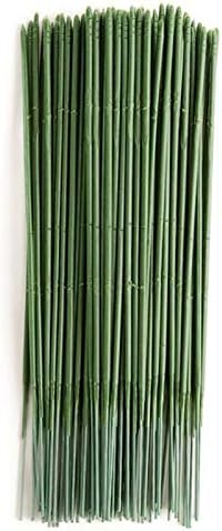 Bwwnby 100pcs Plástico -tronco floral, haste de flor artificial, fios de florista verde de arame de fios, ideal para a pessoa