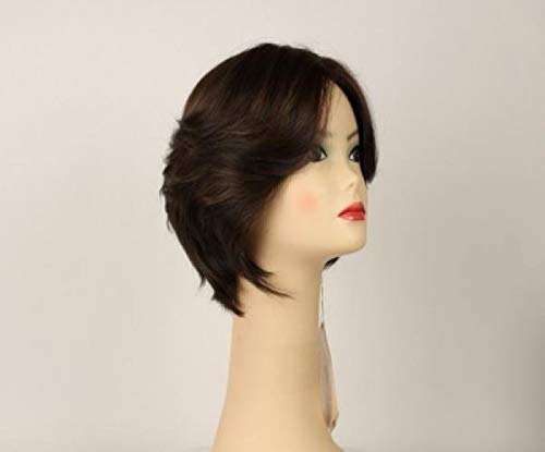 Freeda European Human Hair Wig - Dorothy Marrom escuro com destaques claros do tamanho superior da pele M