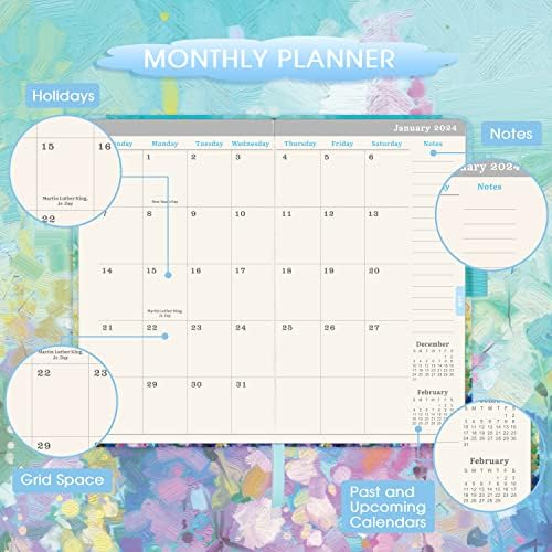 2023-2026 Pocket Planner/Calendário - Plonting Pocket Planner/Calendário com 63 Páginas de Notas, julho de 2023 - junho de