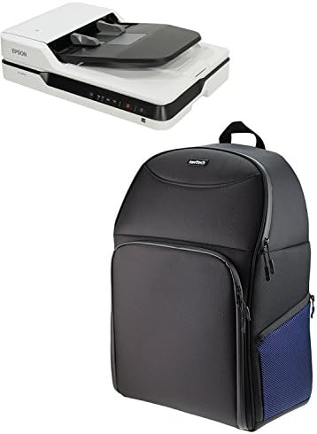 Navitech Black + Blue portátil Mobile Scanner Case/Rucksack Backpack Compatível com o Plustek Opitcslim 2610