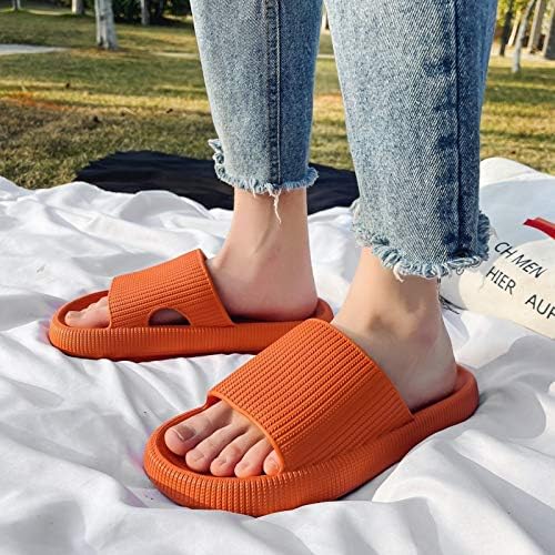 Sandálias de travesseiro Mulheres massagem chuveiro banheiro verão não deslizamento seca rápida plataforma de ponta de
