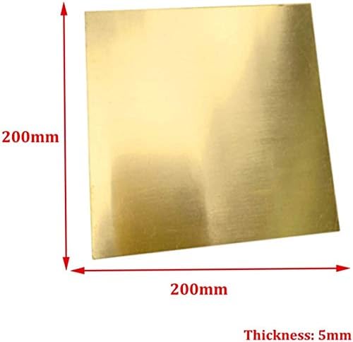 Placa de latão Haoktsb 1 pedaços 200mmx200mm Placa de metal de cobre tem boas propriedades mecânicas e estabilidade térmica