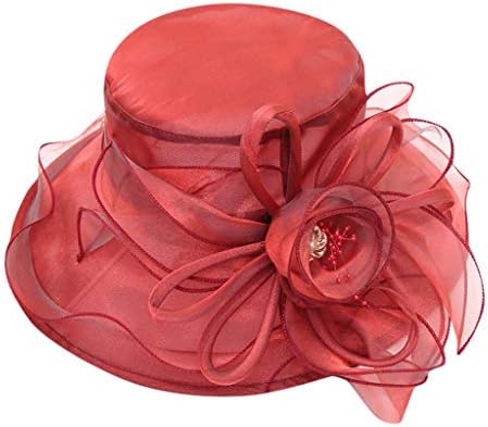 Mulheres Lace Retro Casamento Fascinador Hat de Bridal Brid Roll Up Hat Sunshade Hat Fedora Fedora dobrável leve