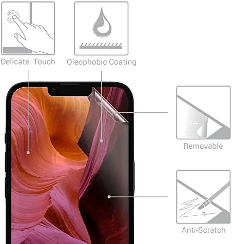 Conjunto Kwmobile de 3 protetores de tela compatíveis com Apple iPhone 13 Pro - protetor de tela Crystal Clear Display Film Pack