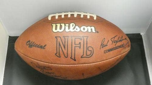 Jaksonville Jaguars Primeiros proprietários assinaram a bola de jogo Wayne Weaver e esposa Dolores - bolas de futebol autografadas