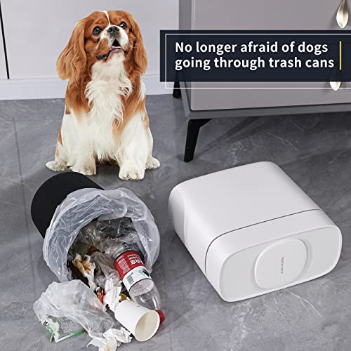 Lixo do banheiro de Judrdo lata com tampa, lixeira de lixo de plástico para quarto, lata de lixo à prova de cã