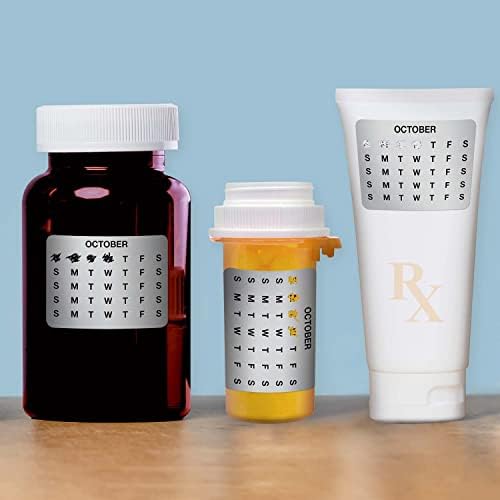 Arranhe uma dose para lembrete de medicamentos / 5 folhas de 12 meses de rastreamento de comprimidos de pílula cada