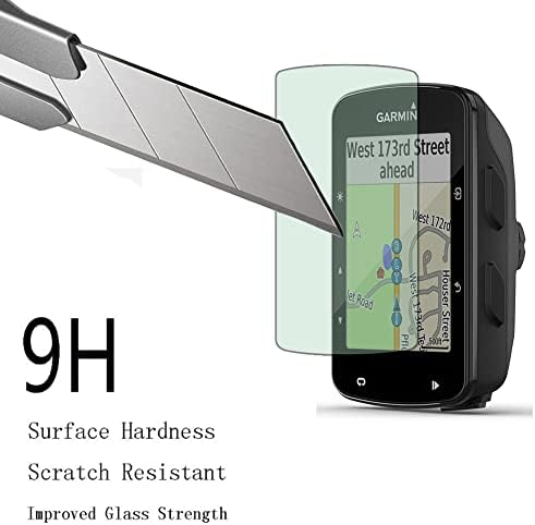 Protetor de tela e capa de case de silicone para Garmin Edge 520 Plus/Edge 520 GPS, filme de vidro temperado Anti-arranhão