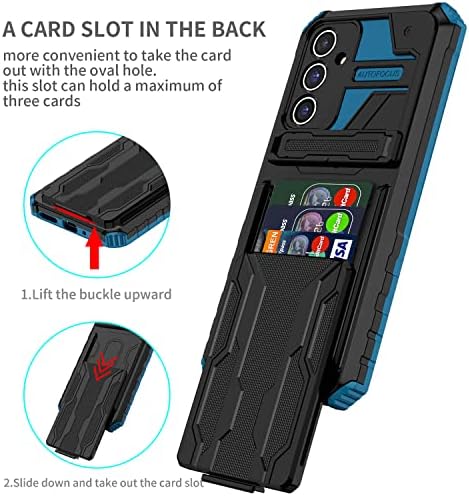 Niuuro para a capa Samsung Galaxy A54 5G Wallet com titular de cartão de crédito Stand Kickstand Slim Rugged Choffrof Hovery