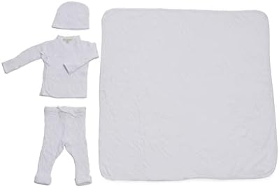 Barefoot Dreams Pacote infantil de 4 peças com cobertor, chapéu, camisa de manga longa, calças, algodão