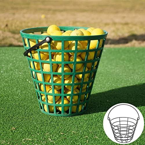 Bucket com Hold Green Deformed Handle Portador e recipiente são bolas forjadas para casa escura, não golfe bola em cestas