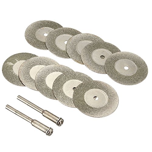 Diamond Cutting Wheel Cut Off Discos revestidos com ferramentas rotativas com mandril de 40 mm para Dremel por Yeezugo