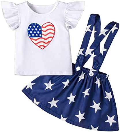 Conjuntos de roupas para meninas do Dia da Independência