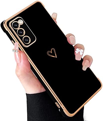 Mzelq Compatível com Samsung Galaxy S20 FE 5G para mulheres Luxo Luxo Love Heart Pattern Protection Full Camera