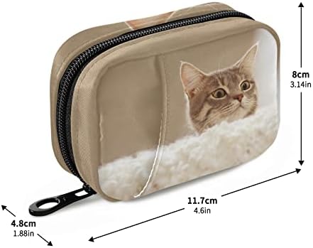 Naanle Bote Cat Animal Pill Box 7 Day Pill Caso Travel Pill Organizer Bag com suporte portátil portátil de pílula portátil