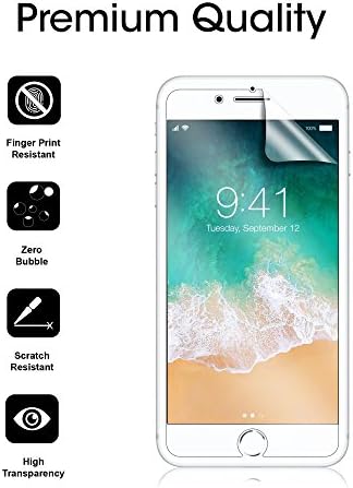 Protetor de tela AMFILM para Apple iPhone 7, 6s e 6 HD Clear, Flex Film, Case Friendly, Pet Film, 3 pacote