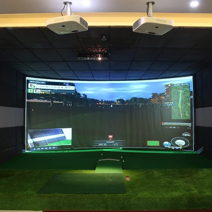 Liruxun Golf Ball Simulator Impact Exibição Tela de projeção Projeção de pano branco de tecido de pano de golfe Golf